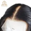 Perucas transparentes de renda curta cabelo humano duro Bob 13x6 peruca dianteira para mulheres negras Remy pré estupido Nabeauty