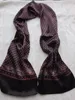 Män Real Mulberry Silk Scarf Double Layer Silky Cravat Neckerchief Vintage Fashion