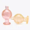 Capeur en glucides en verre coloré OD 26 mm Quartz Banger Banger Caps Bulle Amber rose bleu pour ongles xl Bongs Dab Rigs