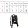 Print Tassel Rivet Women's Pu Jackets Punk Motorcykel Biker Zip Graffiti Slimed Slim Woman's Faux Fur Spring Short Coats SXW008