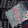3D -nagelkonst klistermärken dekaler manikyr blomma design självhäftande vattenöverföring klistermärke till jul 50shets5358281