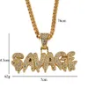 Bling Bling хип-хоп SAVAGE кулон ожерелье ювелирные изделия для мужчин05028489
