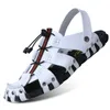 Hot Sale-Summer Män Skor Strand Sandaler Andningsbara Tofflor Flat Sandalias Antiskid Clogs Zapatos de Hombre