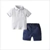 2022 été garçons vêtements ensembles enfants Polo T-shirt + Shorts 2 pièces ensemble enfants costumes décontractés bébé garçon tenues 80-90-100-110-120cm