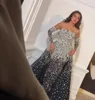 Aftonklänning Gratis Frakt Själv Aljasmi Larourjoisie Lång Klänning Boll Gown Off Shoulder Stropless Crystals Zuhair Murad Elie Saab