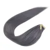 16inch mänskliga hårförlängningar Ponytail #Grey Clip i hästsvans hår bit Wrap runt grå hästsvans hårförlängningar 120g