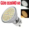 LEDスポットライトGU10 / E27 / E14暖かい白3528 60 SMDS 4.5W電球ランプ110V-130V 220-240Vオフィスリビングローマの電球