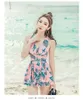 One Piece Dressstyle Conservative Cover Belly Slim Sexig baddräkt Korea Stor storlek Spring Bathing Suit2726491