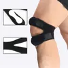 1pc joelho ajustável Pads Strap Brace Duplo tendão patelar Suporte Ginásio de Esportes portection Abrir joelho Wrap Banda rótula a12