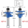 Freeshipping 3Pcs Tongue Groove Router Bit Set Small Large Apartment Board Cabinet Door Woodworking Milling Cutter