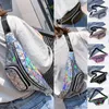 Cool glanzend Fanny pack hiphop dames heuptas nieuwe geruite mode borsttas portemonnee318p