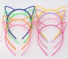 Kedi Kulak Bantlar Hairbands Parti Kostüm Günlük Süslemeleri Parti Şapkalar Kadın Kızlar için Şeker Renkler Plastik Saç Sopa