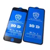 풀 커버 10D 대형 곡선 드롭 접착제 강화 유리 화면 보호기 iPhone 12 11 Pro Max XR XS Max 6 6S 7 8 Plus 100pcs / lot