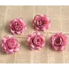 50 pezzi testa di fiore rosa di seta per la festa nuziale fai da te accessori per capelli da sposa pantofole fiori corpetto 7 cm