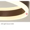 Basit Modern LED Daire Avize Modern Aydınlatma Restoran Akrilik Yüzükler Kolye Asılı Işıkları Parlaklık Lambaları Oturma Odası 40 cm 60 cm 80 cm