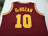 Personnalisé Hommes Jeunes femmes Vintage # 10 DeRozan Basketball Jersey Taille S-4XL ou personnalisé n'importe quel nom ou numéro de maillot