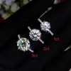 Colife Sieraden 1CT 2CT 3CT MOISSANITE RING VOOR ENGAGEMENT D COLOR VVS1 Grade Moissanite Silver Ring Classic Wedding Ring