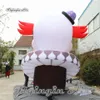 Réplique de tête de clown maléfique gonflable décorative d'Halloween adaptée aux besoins du client 4m de hauteur ballon drôle de crâne de démon d'explosion pour la décoration d'entrée de boîte de nuit