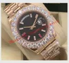 Nuovo arrivo 3 Style Mens II 18k Gold 41mm Diamond Ruby Watch Bigger Diamond BEZEL 218235 Orologi da uomo automatici di moda Wris269p