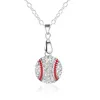 Modedesigner Baseball Anhänger Halsketten Strass Edelstahl Kette Halsketten Einfache Sport Style Schmuck Geschenke für Männer Frauen