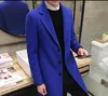 2018 Jesień i zima Nowa męska Moda Boutique Solid Color Business Casual Woolen Coats / Mężczyzna High-end Slim Slim Leisure Kurtki