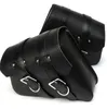 1 Pair Black Motorcycle Saddlebags Throw Under Seat Side Tools Bag Pouch for Harley Davidson Cruiser Motorbike