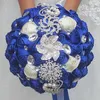 European Artificial Wedding Bouquets Ribbon Roses Flowers Rhinestone Butterfly Crystal Bridal Wedding Bouquet Bridesmaid Wedding Accesories