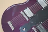 6 12 String Purple Doublenecked Electric Guitar con pickup nero di alta qualità per fornire Servizio personalizzato di personalizzazione8828610