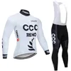 Drużyna CCC Cycling Long Sleeves Jersey BIB Sets Sets Nowy przylot męs