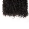 Un paquet 830 pouces de cheveux indiens non traités cheveux bouclés humains 100 brésiliens malaisain péruvain afro extensions de cheveux 3035305