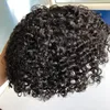 6mm Dalga Afro Erkek Peruk Hairpieces Vücut Curl Tam Dantel Peruk Brezilyalı Bakire Remy İnsan Saç Değiştirme