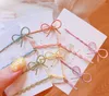 4PCSSet Korea Simple Girl Frosted Hairpin Candy Color Cross Side Clip Word Clip Hair Clamp Bow Hair Clip for Women Hair9466892