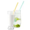 Reusable Silicone Straws Food Grade Silicone Flexible Bent Straight Drinking Straws With Cleaner Brush Party Bar Accessory JK2005