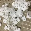 Partihandel limer etiketter 200PCs Naturvit 100% bomull tryckt storlek etikett för plagg