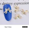 12pcsset Goud Kleur 3d Nail Art Decoraties met Strass Legering Nail Charms Sieraden voor Nagel GelPolish Tools2358086
