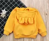 Çocuk Ceket Tops Bebek Tişörtü Kış Kızlar Hoodies Ayı Kulakları Toddler Kapşonlu Ceket Katı Bebek Erkek Jumper Bebek Giyim CZYQ6331