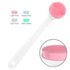 Soins de la peau antidérapants longue poignée adultes brosse pour le corps avec des poils souples Silicone tête douche Massage tenture murale facile à nettoyer