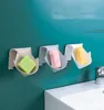 비누 케이스 스폰지 홀더 욕실 주최자 벽 스토리지 비누 상자 욕실 제품을 휴대용 비누 케이스 랙 마운트 배수