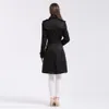 ロゴ女性のための英国スタイルのトレンチコート新しい女性のコート春と秋のダブルボタンの上に長いプラスサイズS-3XL