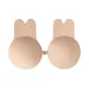 Kvinnor Silicone BRA Push Up Bra Strapless Backless Självhäftande Gelkåpa Kanin Öron Osynlig Bras Nippel Cover Breast Pad RRA1846