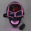 Halloween Mask luz LED até Máscara de esqueleto assustador do crânio por Festival Cosplay Halloween Costume Masquerade Parties Carnaval 10 cores ZZA1182