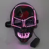 Halloween-Maske mit LED-Leuchten, gruselige Skelett-Schädel-Maske für Festival, Cosplay, Halloween, Kostüm, Maskerade, Partys, Karneval, 10 Farben, ZZA1182