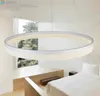 Simple acrylic study hanging lamp ring modern personality creative bedroom dining room lamp