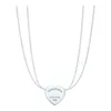 NEW 100% 925 Sterling Silver TIF Necklace Pendant Heart Bead Chain Rose Gold and Gold luxurious For Women Original Fashion Jewelry Gift