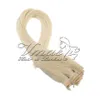 Braziliaanse PU -inslag naadloze clip in 120 g blonde dubbele getrokken omber rechte cuticle uitgelijnde maagdelijke menselijke natuurlijke kleur bruine hair extensions