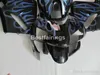 Spritzguss-Verkleidungsset für Honda CBR600RR 03 04, blaue Flammen, schwarzes Motorradverkleidungsset CBR600RR 2003 2004 JK37