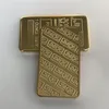 10 pcs Non magnetic Johnson Matthey sivler gold plated bars 50 mm x 28 mm 1 OZ JM coin decoration with different laser serial numb6907023