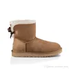 Bottes de neige de créateurs haut de gamme en cuir pour femmes Australie s'agenouiller demi bottes longues cheville noir gris châtaigne marine rouge bleu café filles chaussures