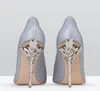 2019 Comfortable Designer Bridal Shoes Silk stain eden Heels Shoes for Wedding Evening Party Prom Shoes