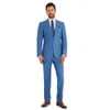 Yakışıklı Bir Düğme Groomsmen Peak Yaka Damat Smokin Erkek Takım Elbise Düğün / Balo / Akşam Yemeği Best Man Blazer (Ceket + Pantolon + Kravat) AA174